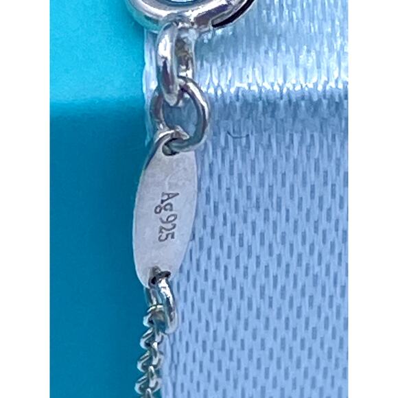 Authentic Tiffany & Co Elsa Peretti Small Open Heart Pendant Necklace 16" - Picture 10 of 11